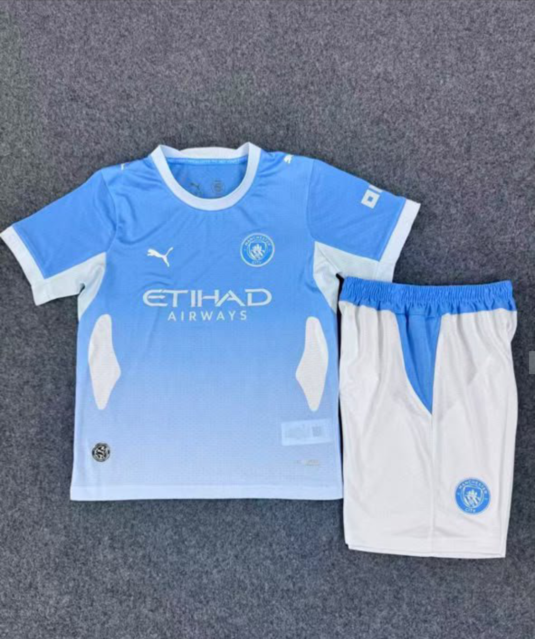 Kids Manchester City Kit — Shirt & Shorts